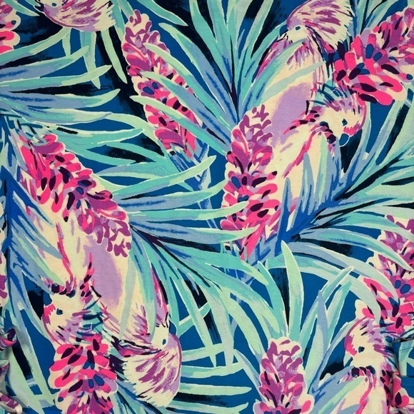 Lilly Pulitzer Dress Womens Mini Lula Peacock Bright Tropical Resortwear Vaca - Picture 2 of 5